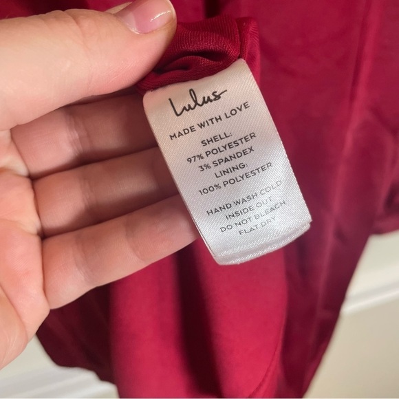 Lulus Got The Love Red Satin Square-Neck Mini Dress Size XL - Picture 8 of 11